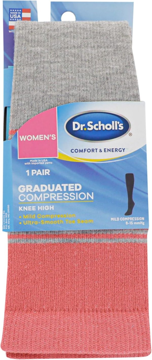 Women Graduated Compression (1pk) Socks, Multi-colored, Women s Shoe Size 4-10 US - Image 3