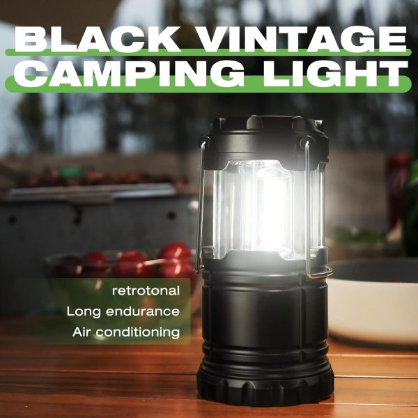 Lantern Collapsible Camping Light, Battery Operated Lanterns COB Super Bright for Power Outages Indoor Emergency Outdoor Camping Hiking Kit, 4 Pack - Image 5