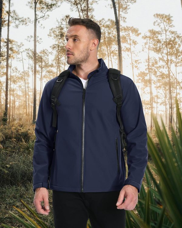 MAGCOMSEN Men's Fleece Lined Softshell Jacket Waterproof Windbreaker Rain Jacket for Tactical Hiking - Image 7