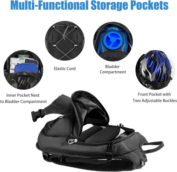 Zavothy Hydration Backpack with 2L Hydration Bladder Water Backpack for Hiking Hydration Pack for Running Cycling Hiking - Image 4